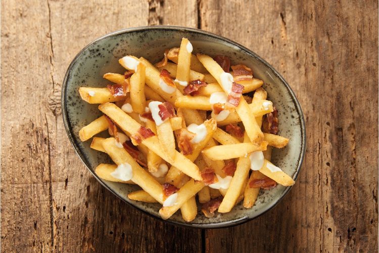 French Fries Con Bacon E Panna